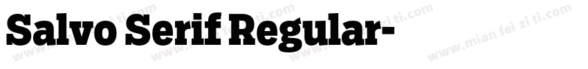 Salvo Serif Regular字体转换